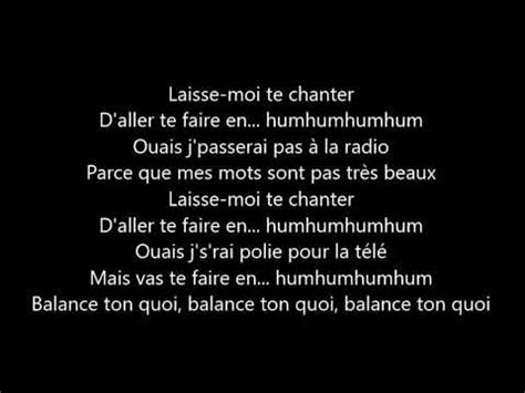 balance ton quoi lyrics|balance ton quoi parole.